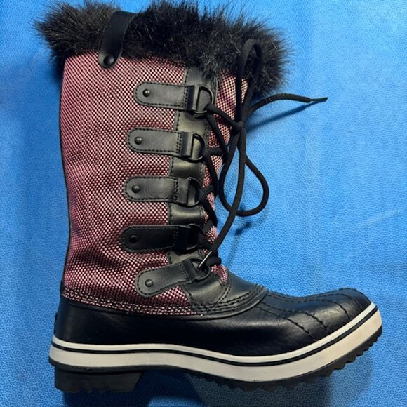 Sorel Women's Pink and Black Torfino Waterproof Winter Boot Size 7 - Picture 5 of 8